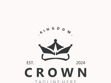Crown logo simple design template. Vintage Crown Logo Royal King Queen concept symbol icon preview picture