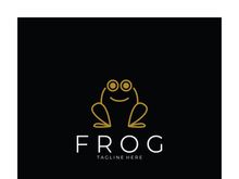 frog logo simple vector design template