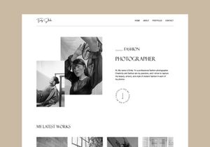 Fashion Photographer Portfolio Landing page UI Template design