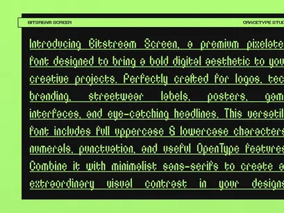 Bitstream Screen | Pixelated Font