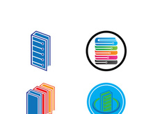 Digital book logo technology vector icon design