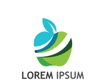 Colorful apple fruit logo design.