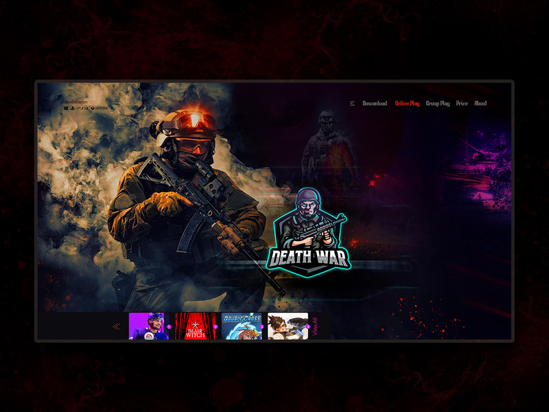Death War Game Landing Page