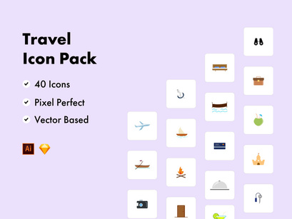Travel Color Icons
