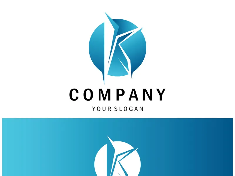 Desain logo huruf K yang sederhana, elegan, modern, unik, dan mewah. Logo untuk kartu nama, bisnis, perusahaan, fashion, dan merek, kantor