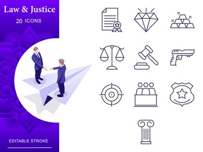 Law And Crime Icon Set