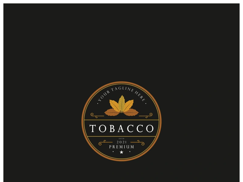 tobacco leaf logo,tobacco field and tobacco cigarette logo .With easy and simple editing.