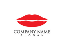 Lips woman logo and symbol vector