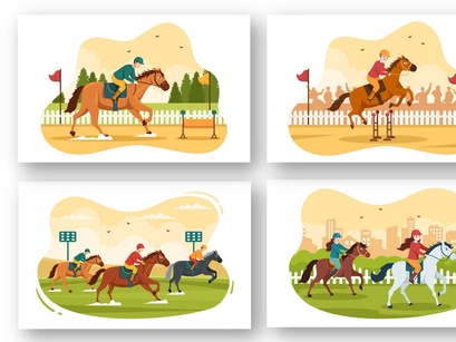 10 Horse Racing Competition Illustration