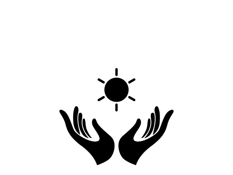 Creative and unique sun logo design.