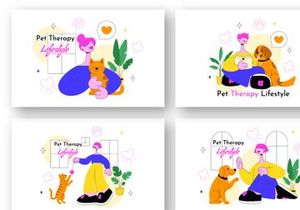 10 Pet Therapy Lifestyle Illustration