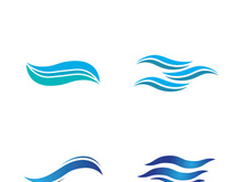 Wave beach vector illustration design logo