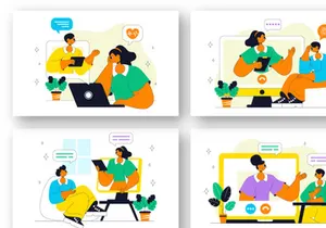 10 Online Mental Health Support Illustration