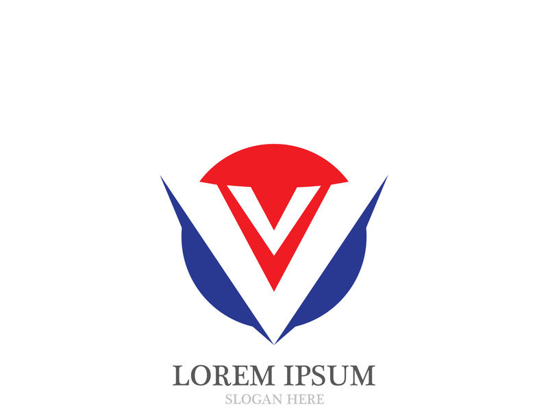 V  Logo Template vector icon illustration design