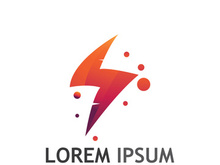 thunder lightning logo creative design