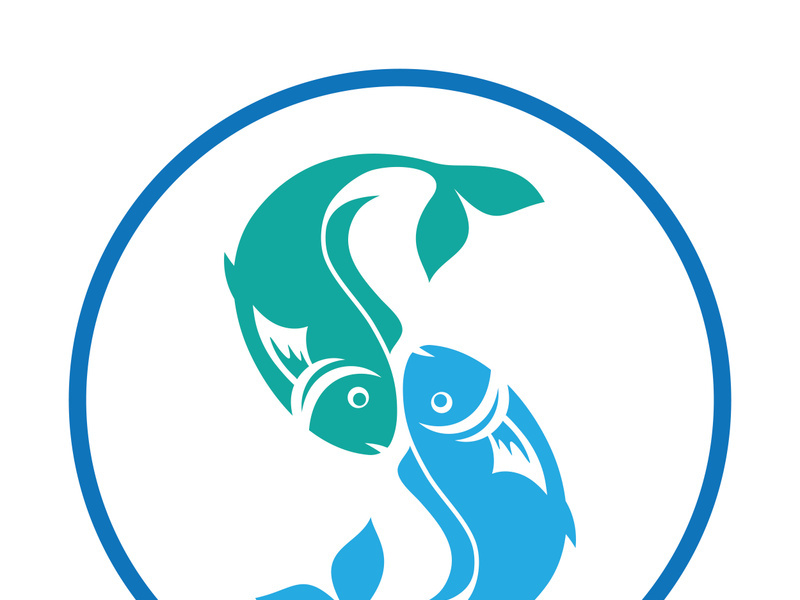 Fish logo template. Creative vector symbol