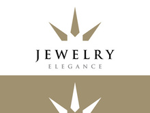 Abstract logo of jewelry ring with luxury diamond or gems.Isolated black and white background.Logo can be for jewelry brand and sign.