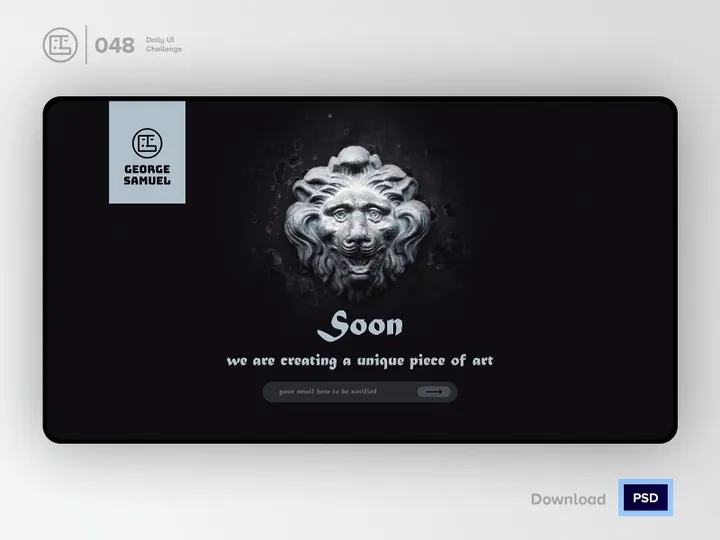 Coming Soon | Daily UI challenge - 048/100