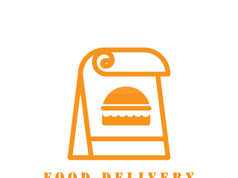 Food delivery catering fast food logo vector icon