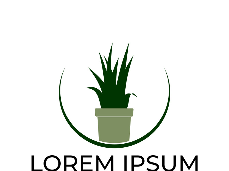 Green leaf logo design vector illustration