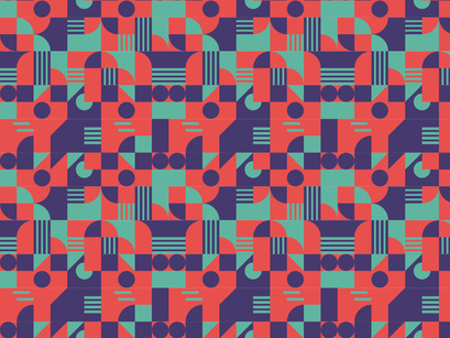 Red Blue Green Abstract geometric pattern