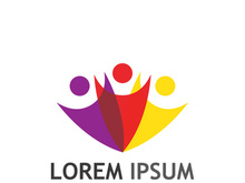 People social community logo design with creative idea