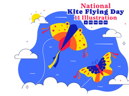 11 National Kite Flying Day Illustration preview picture