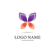 Butterfly logo icon vector design illustration