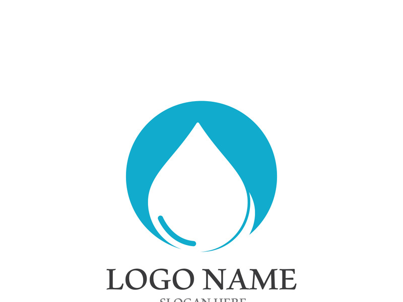 Water drop logo template vector illustration design