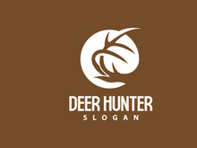 Deer Logo Deer Hunter Vector Forest Animal Design