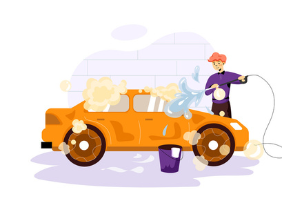 M220_Car Washing Service Illustrations