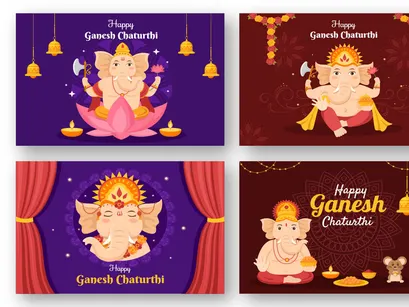 13 Happy Ganesh Chaturthi Illustration