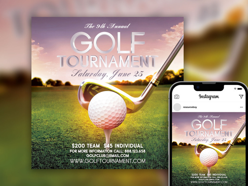 Free Golf Tournament Instagram Post Template