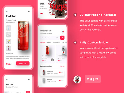 Energy Drink Store App Design
