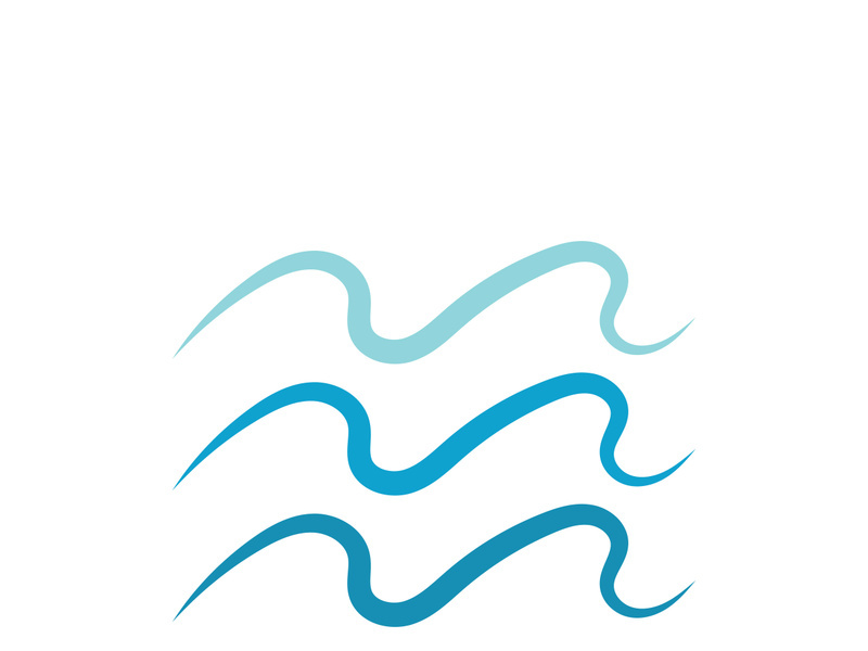 Water wave icon vector illustration design logo