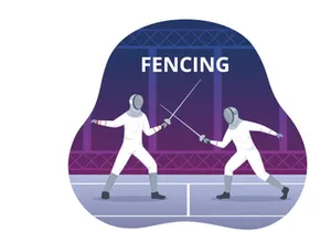 10 Fencing Player Sport Illustration