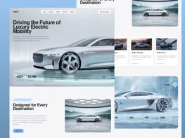 Luxury Electric Car Website UI Design | Futuristic Landing Page preview picture