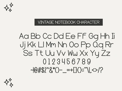 Vintage Notebook - Sans Serif Font