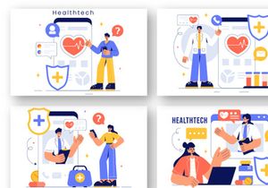9 Health Tech Devices Illustration