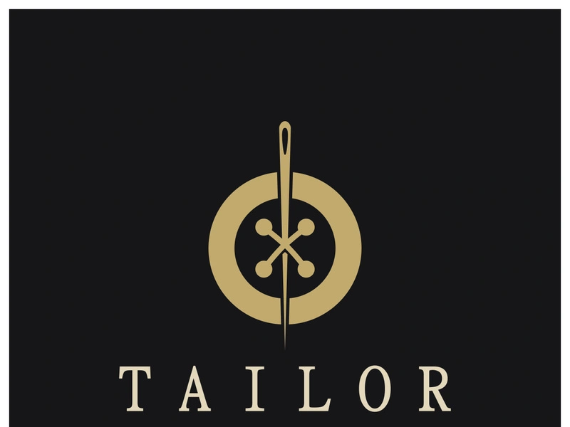 tailor logo icon illustration template combination of buttons for clothes, thread and sewing machine, for clothing product design, convection companies, fashion in vector form