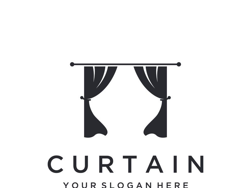 Creative luxury curtain or curtain logo for Theatre, home,hotel and apartment.