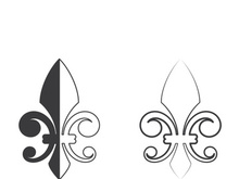 Fleur de lis vector icon design