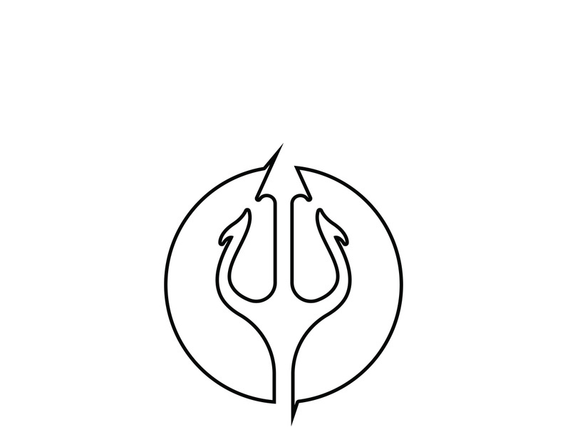 Trident Logo Template vector icon illustration design