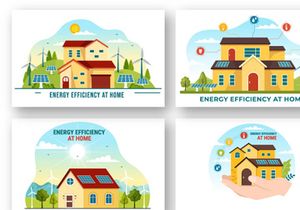 12 Energy Efficient at Home Illustration