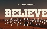 Believe - Vintage Western Slab Serif Font