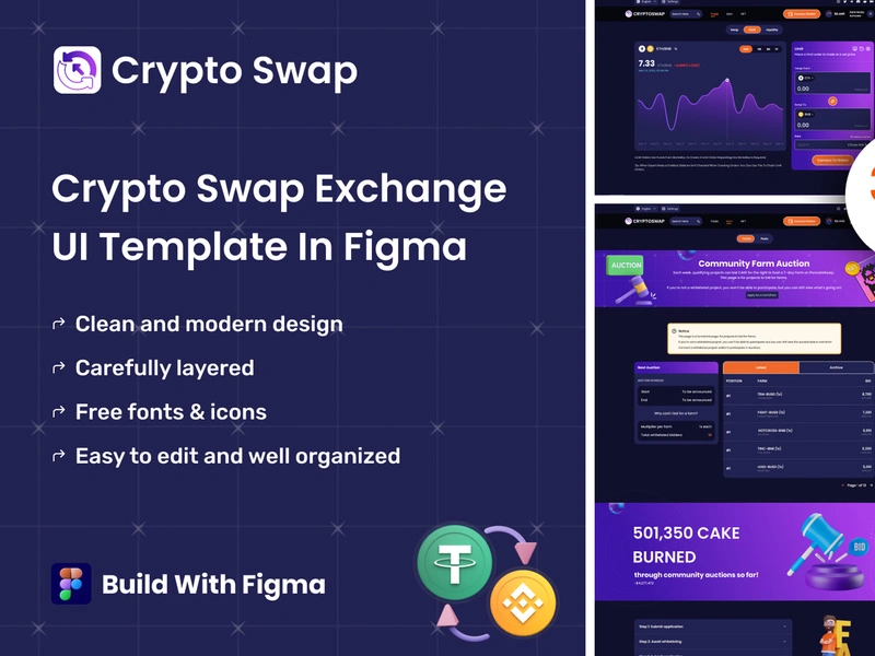 Crypto Swap Exchange UI Kit