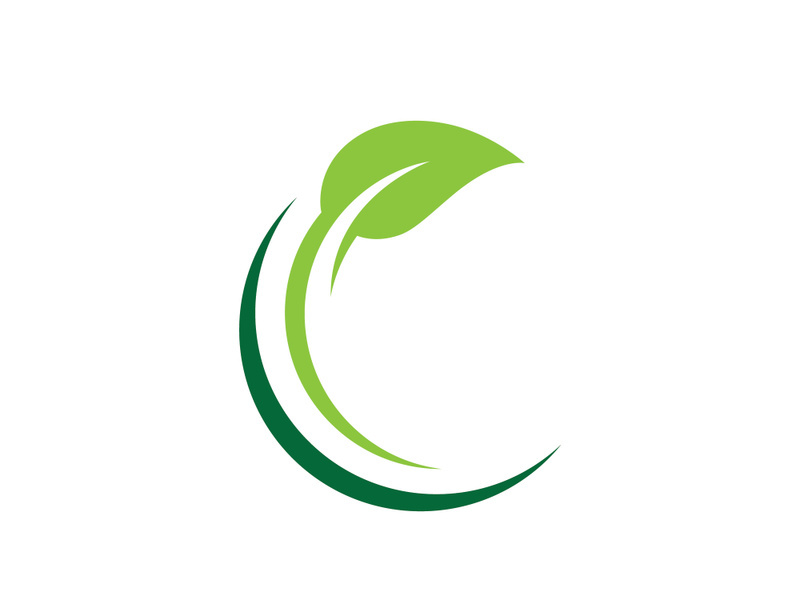 green leaf logo ecology nature vector icon