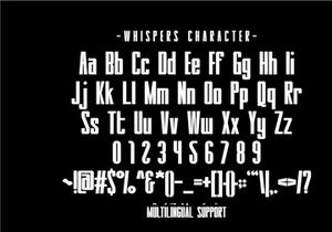 Whispers - Condensed Sans Serif