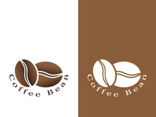 Coffee bean icon vector illustration template