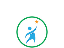People star logo design to achieve a success or dream.